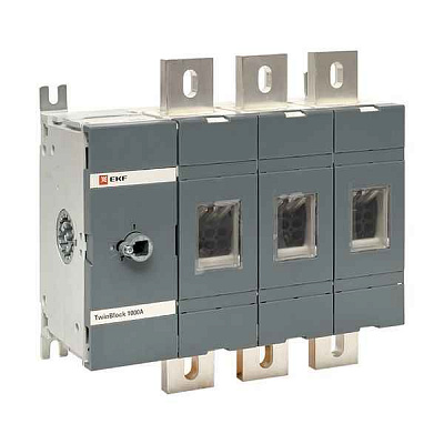 Рубильник 3п 1000А без рукоятки управления TwinBlock PROxima EKF tb-s-1000-3p 