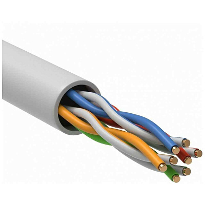 Кабель витая пара U/UTP кат.5E 4х2х24AWG solid LSZH бел. (м) GENERICA BC1-C5E04-128-305-G