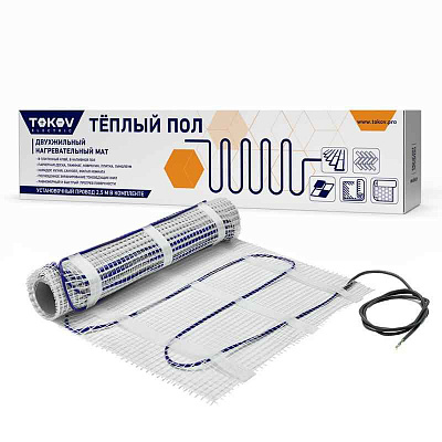 Комплект "Теплый пол" (мат) 150Вт/кв.м 1.5кв.м TOKOV ELECTRIC TKE-MAT150-225-1.5 