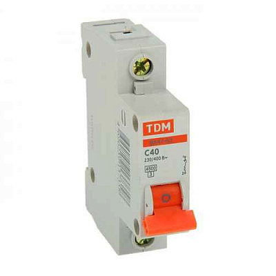 Автомат  1п 40А (C) (ВА 47- 63)  TDM 