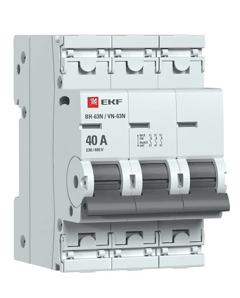Выключатель нагрузки 3п 40А ВН-63N PROxima EKF S63340 