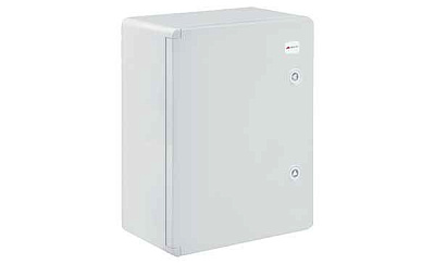 Щит навесной 400X300X170мм (ВхШхГ) с монт. панелью 345X235мм (ВхШ), с комплектом крепления на стену, дверь глухая, IP65, поликарбонат 