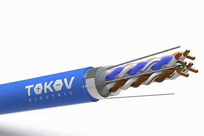 Кабель витая пара F/UTP 4х2х24AWG(0.57мм) кат.6 PVC TOKOV PRO Fluke tested (м) TOKOV ELECTRIC TKP-C08-F/UTP-42-6-305