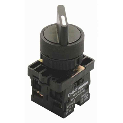 Переключатель NP2-ED25 2 полож. с фиксацией 1НЗ +1НО IP40 CHINT 573781 