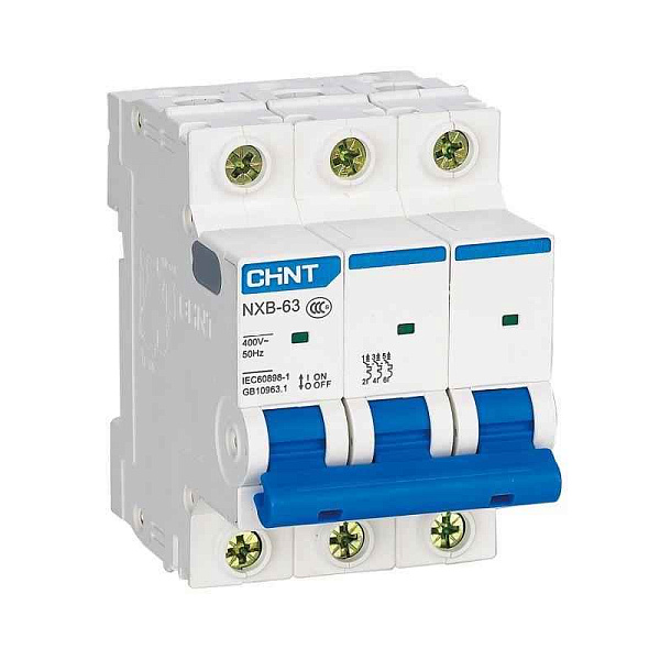 Выключатель автоматический модульный 3п D 32А 6кА NXB-63 (R) CHINT 814186 