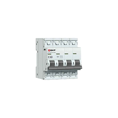 Автоматический выключатель ВА 47-63N 4P 63А (C) 4,5 кА PROXIMA EKF M634463C 