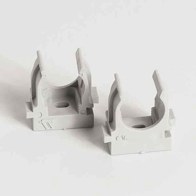 Держатель для труб (клипса) d16мм для монтажн. пистолета сер. (уп.100шт) TOKOV ELECTRIC TKE-LC-16-ZP-C06/100 