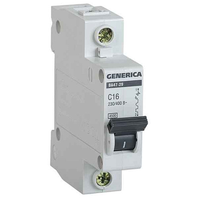 Автомат  2п 20А (C) (ВА 47- 29) ИЭК GENERICA 