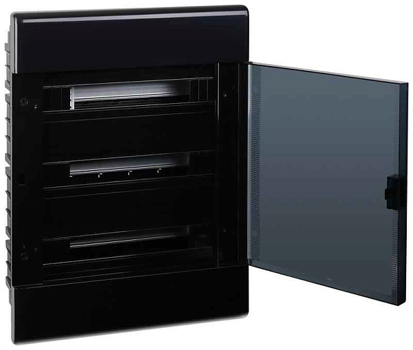 Щиток Тусо скрытая проводка на 54 модуля с дверцей 645х464х116мм (черный) Ruvinil 68154Ч 