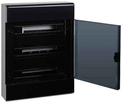 Щиток Тусо открытая проводка на 54 модуля с дверцей 648х468х116мм черн. Ruvinil 68054Ч 