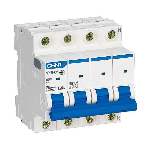 Выключатель автоматический модульный 4п C 40А 4.5кА NXB-63S (R) CHINT 296909 