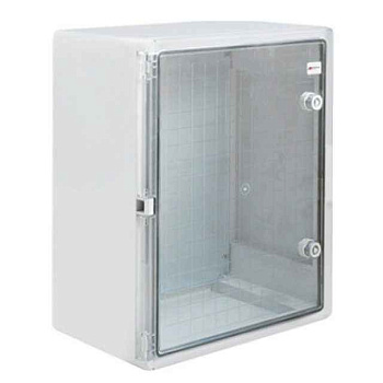 Щит навесной 500X400X240мм (ВхШхГ) с монт. панелью 445X335мм (ВхШ), с комплектом крепления на стену, дверь глухая, IP65, поликарбонат