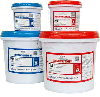 Клей эпоксидный тиксотропный SARLSSON Epoxy AB adhesive, 2К , белый, 2кг