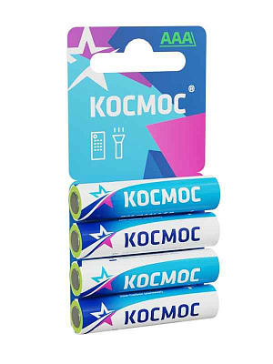 Элемент питания солевой AAA/R03 4хBL (блист.4шт) КОСМОС KOCR034BL 