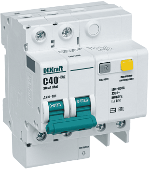 Авт.диф. 2п 40А 30мА  ДА-8 1P+N АС 4,5кА SHCET