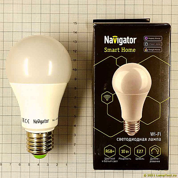 Лампа ЛЕД  E27 10Вт УМНАЯ NLL-A60-10-230-RGBWWW-E27-WIFI Navigator 14554