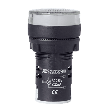 Сигнальн.арматура АD-22DS(LED) белая (матрица) 230В ИЭК AC ИЭК
