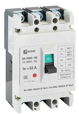 Автомат ВА 99ML 100|160A 18kA Basic 