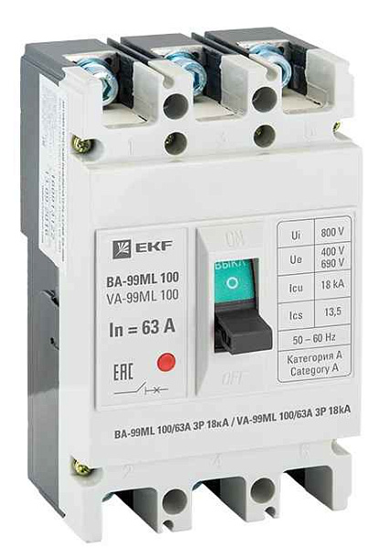 Автомат ВА 99ML 100|160A 18kA Basic 