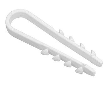 Дюбель-хомут 19-25мм для круглого кабеля нейлон бел. (уп.100шт) IEK UHH35-19-25-100