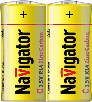 Элемент питания солевой C/R14 94 760 NBT-NS-R14-SH2 (уп.2шт) NAVIGATOR 94760 