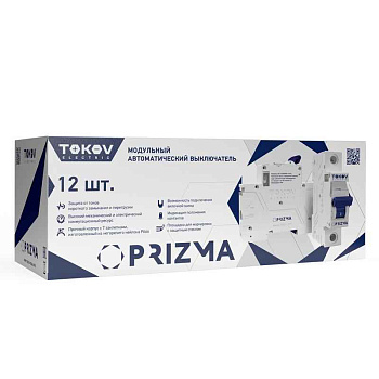 Выключатель автоматический модульный 1п C 2А 6кА PRIZMA TOKOV ELECTRIC TKE-PZ60-MCBI-1-2-C TOKOV ELECTRIC