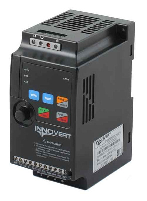 1,1 кВт (вх: 1ф x 220В / вых: 3ф х 220В) Преобразователь INNOVERT ISD112М21B mini, выходной ток 6.0 А 