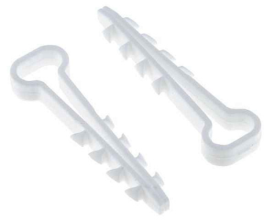 Дюбель-хомут d6х12мм для плоского кабеля бел. (уп.100шт) PROxima EKF plc-cd1-6x12w 