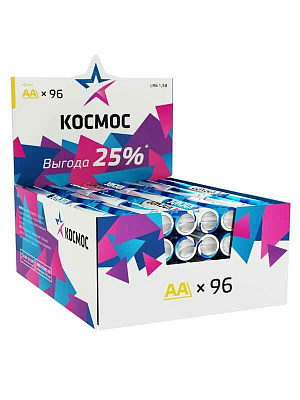 Элемент питания алкалиновый AA/LR6 (уп.96шт) КОСМОС KOCLR6_96BOX 