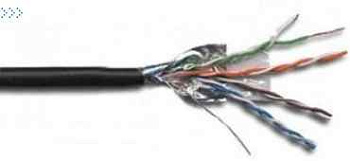 Кабель LANMASTER UTP, 4 пары, кат. 5Е, 350Mhz, PE, для внешней прокладки, 305 м