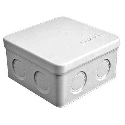 Коробка распределительная ОП 105х105х56мм IP54 7 выходов без гермовводов крышка защелкивающаяся сер. Epplast 105032 