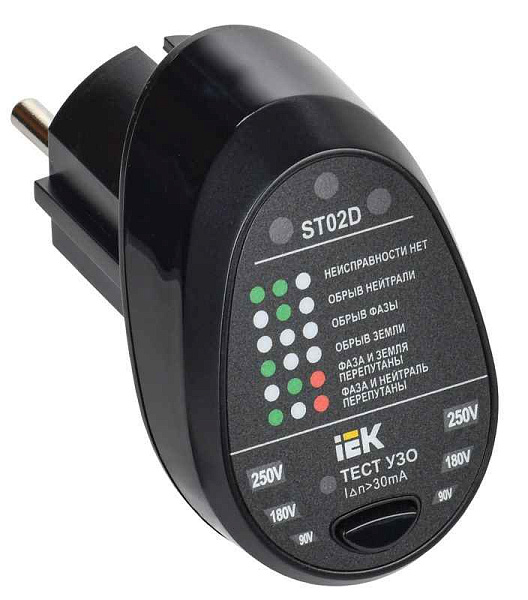 Тестер розеток ST02D ARMA2L 5 IEK A2L5-ST14-02 
