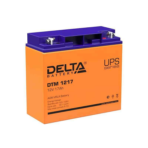 Аккумулятор UPS 12В 17А.ч DTM 1217 Delta 4614010050012 - купить в Москве - ООО Гамма-компоненты
