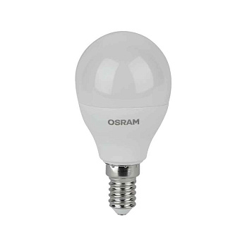 Лампа ЛЕД  E14  7Вт шар мат.3К LVCLP60 7SW/830 230V RU OSRAM