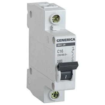Автомат  2п 20А (C) (ВА 47- 29) ИЭК GENERICA