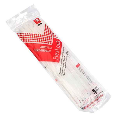 Хомут P6.6 2.5x150 FlexLock стандартный бел. (уп.50шт) PROxima EKF plc-fl-ctsw-2.5x150-r 