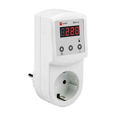 Реле напряжения цифровое розеточное MRVs-16 PROxima EKF MRVs-16 