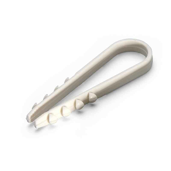 Дюбель-хомут ДХ 5-10 для круглого кабеля нейлон бел. (уп.100шт) Fortisflex 56866 