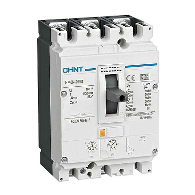 Выключатель автоматический 3п 160А 50кА NM8N-250S TM 3P с рег. термомагнит. расцеп. (R) CHINT 271172 