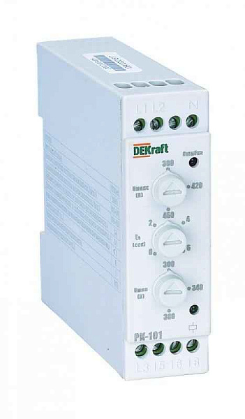 Реле контроля фаз РК-101 380В тип 02 DEKraft 23301DEK 