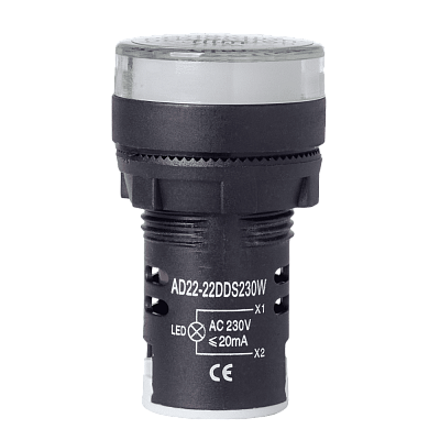 Сигнальн.арматура АD-22DS(LED) белая (матрица) 230В ИЭК AC ИЭК