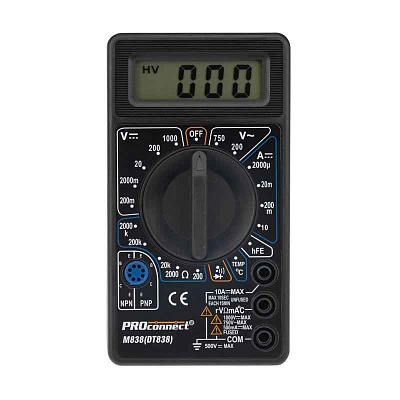 Мультиметр портативный M838 (DT838) PROCONNECT 13-3013 