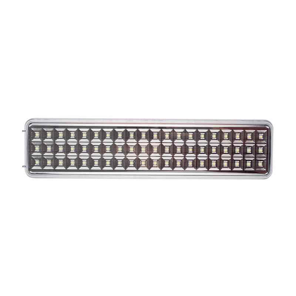 Фонарь-светильник аккумуляторный Accu9-L60-wh аварийный 60SMD яркий 300лм 2ч/эконом 90лм 6ч 220В аккум. Li-ion 3.7В 2.4А.ч бел. JazzWay 5024540