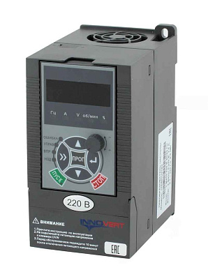 Преобразователь частоты векторный INNOVERT ITD152U21B2 (1,5 кВтx220 В), выходной ток 7.0 А, NPN/PNP 