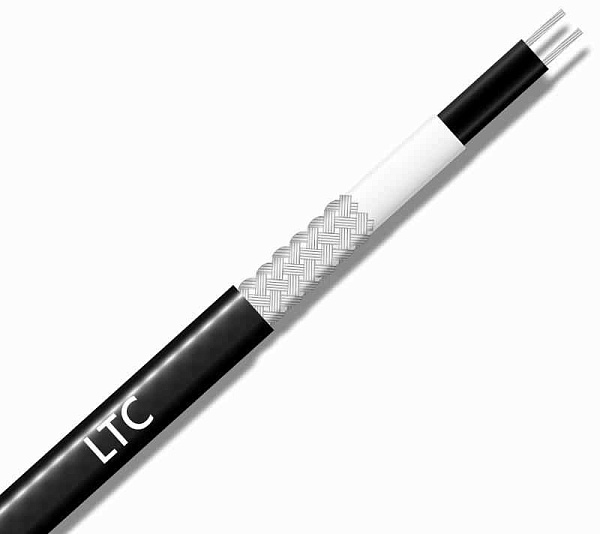 Кабель нагревательный саморег. 16Вт/м строительного применения (трубы) термопласт Extherm LXTC16-2CR 