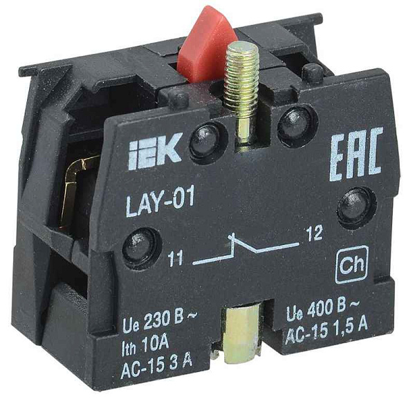 Блок контактный 1р для LAY5 KARAT IEK BDK11 