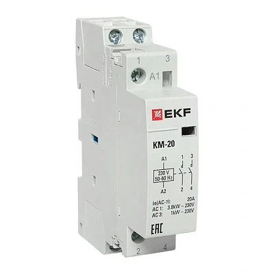 Контактор мод. КМ 20А 2NО (1 мод.) EKF