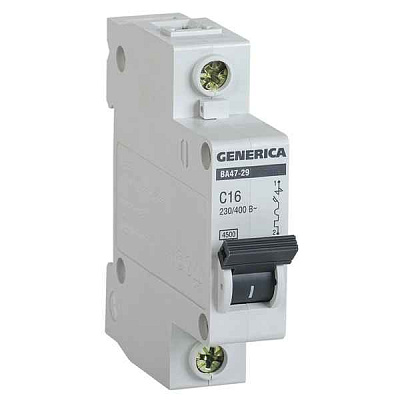 Автомат  2п 10А (C) (ВА 47- 29) ИЭК GENERICA 