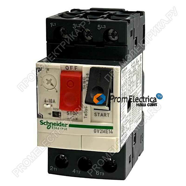 GV2ME10C АВТОМАТИЧЕСКИЙ ВЫКЛЮЧАТЕЛЬ С КОМБИНИРОВАННЫМ РАСЦЕПИТЕЛЕМ 4-6,3А 