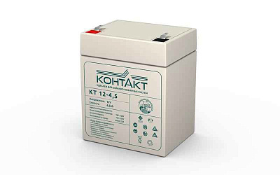 Аккумулятор ОПС 12В 4.5А.ч КТ 12-4.5 Контакт - купить в Москве - ООО Гамма-компоненты